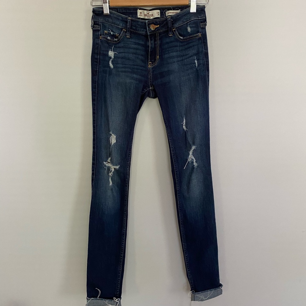 Hollister ripped low rise jeans